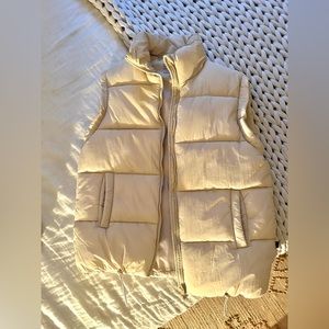 Cotton On Recycled Mother Puffer Vest in Cream